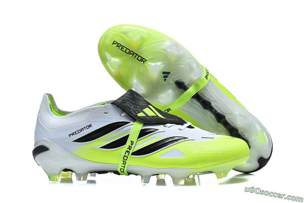 Adidas Predator 26 Elite Fold-Over Tongue FG Firm Ground Soccer Cleats - Yellow/Electric Green/Black 1