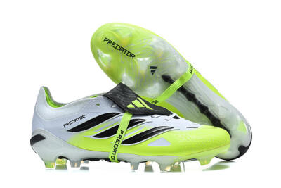 Adidas Predator 26 Elite Fold-Over Tongue FG Firm Ground Soccer Cleats - Yellow/Electric Green/Black