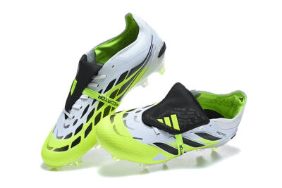 Adidas Predator 26 Elite Fold-Over Tongue FG Firm Ground Soccer Cleats - Yellow/Electric Green/Black