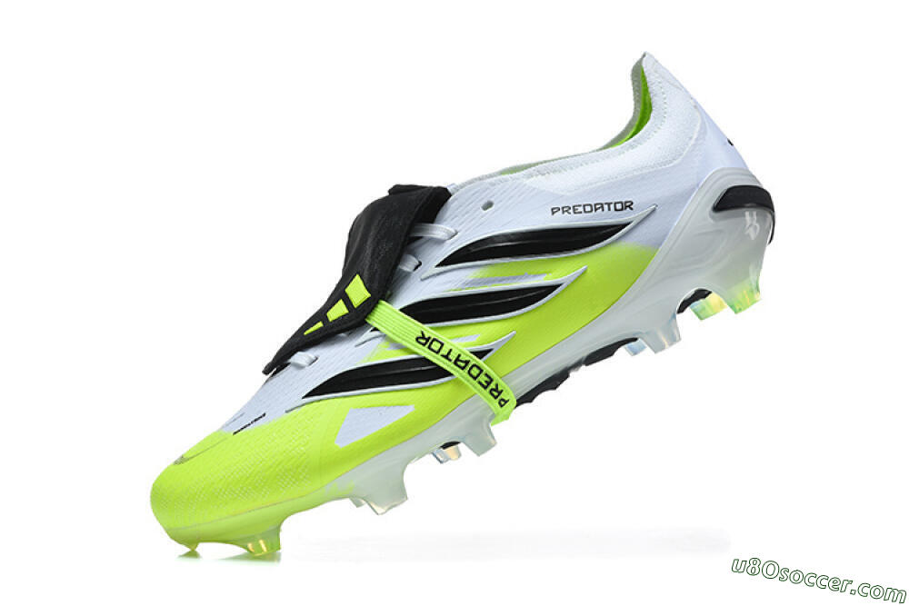 Adidas Predator 26 Elite Fold-Over Tongue FG Firm Ground Soccer Cleats - Yellow/Electric Green/Black 8