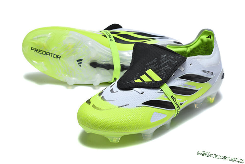 Adidas Predator 26 Elite Fold-Over Tongue FG Firm Ground Soccer Cleats - Yellow/Electric Green/Black 3