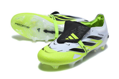 Adidas Predator 26 Elite Fold-Over Tongue FG Firm Ground Soccer Cleats - Yellow/Electric Green/Black
