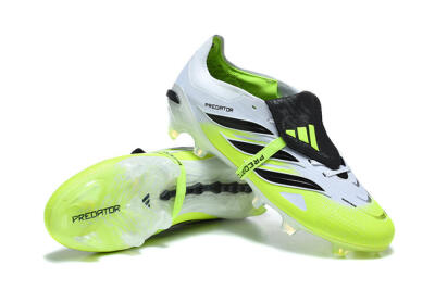 Adidas Predator 26 Elite Fold-Over Tongue FG Firm Ground Soccer Cleats - Yellow/Electric Green/Black