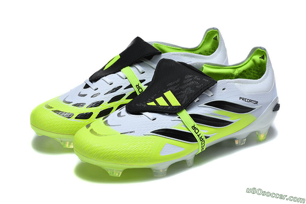 Adidas Predator 26 Elite Fold-Over Tongue FG Firm Ground Soccer Cleats - Yellow/Electric Green/Black 5