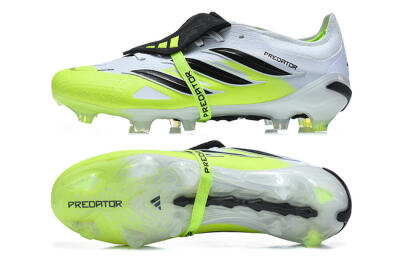 Adidas Predator 26 Elite Fold-Over Tongue FG Firm Ground Soccer Cleats - Yellow/Electric Green/Black