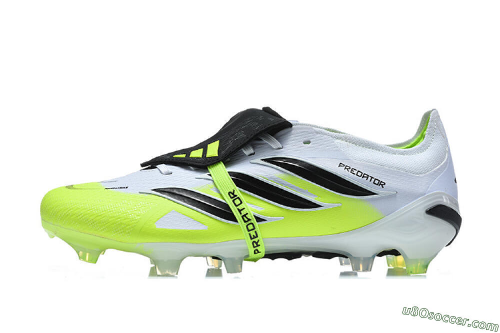 Adidas Predator 26 Elite Fold-Over Tongue FG Firm Ground Soccer Cleats - Yellow/Electric Green/Black 2