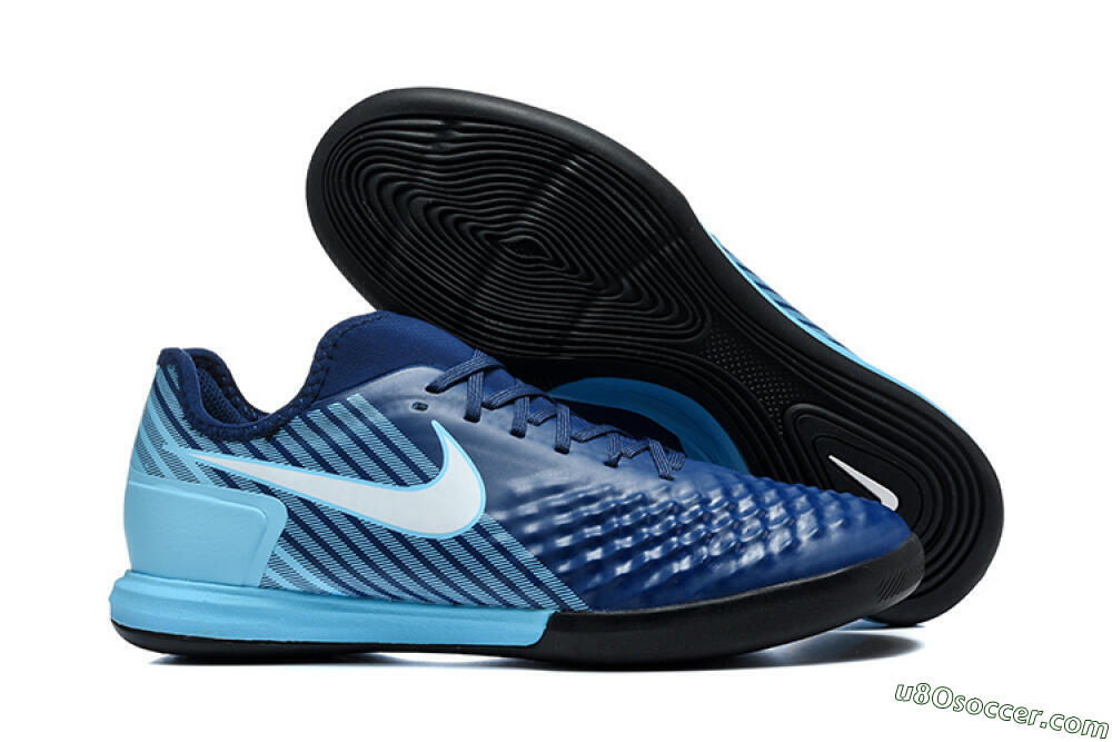 Nike MagistaX Finale 2 IC Indoor & Futsal Soccer Shoes - Navy/Sky Blue/Navy Blue 1