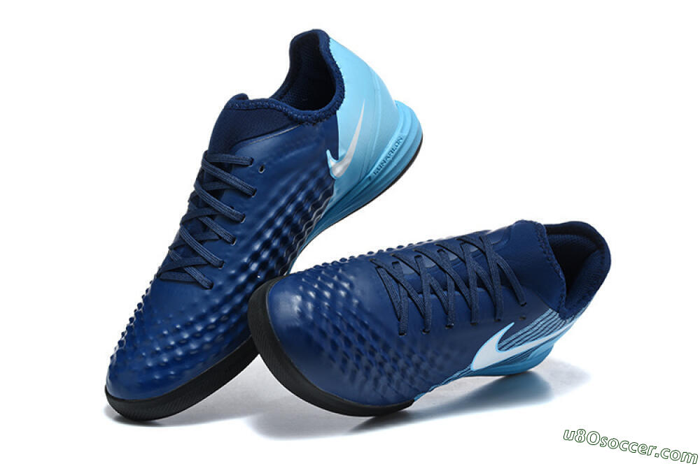 Nike MagistaX Finale 2 IC Indoor & Futsal Soccer Shoes - Navy/Sky Blue/Navy Blue 6