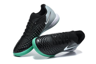 Nike MagistaX Finale 2 IC Indoor & Futsal Soccer Shoes - Black/Aqua Green/Gray