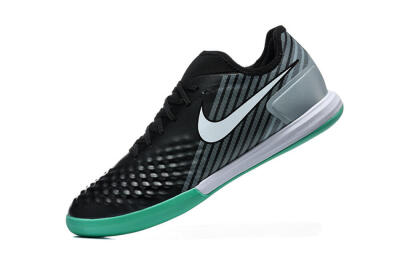 Nike MagistaX Finale 2 IC Indoor & Futsal Soccer Shoes - Black/Aqua Green/Gray