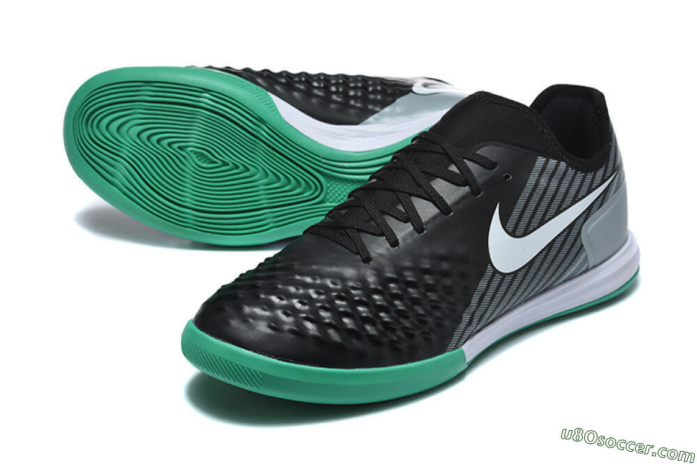 Nike MagistaX Finale 2 IC Indoor & Futsal Soccer Shoes - Black/Aqua Green/Gray 3