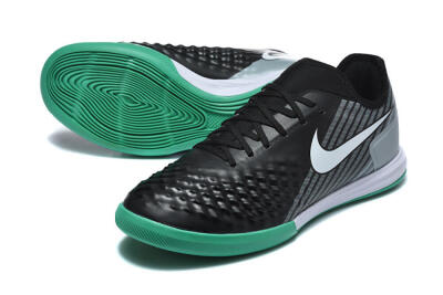 Nike MagistaX Finale 2 IC Indoor & Futsal Soccer Shoes - Black/Aqua Green/Gray