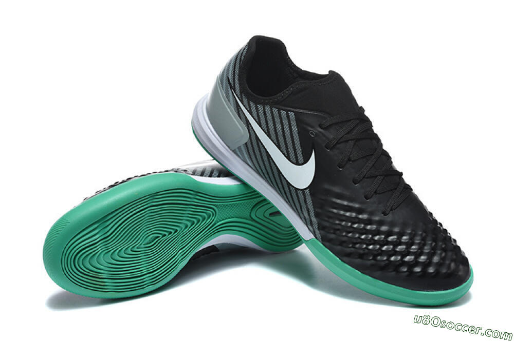 Nike MagistaX Finale 2 IC Indoor & Futsal Soccer Shoes - Black/Aqua Green/Gray 4
