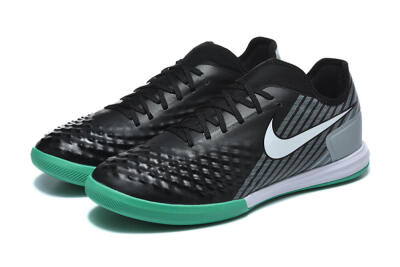 Nike MagistaX Finale 2 IC Indoor & Futsal Soccer Shoes - Black/Aqua Green/Gray