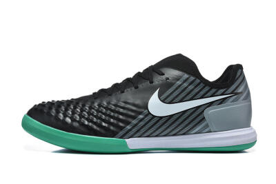 Nike MagistaX Finale 2 IC Indoor & Futsal Soccer Shoes - Black/Aqua Green/Gray