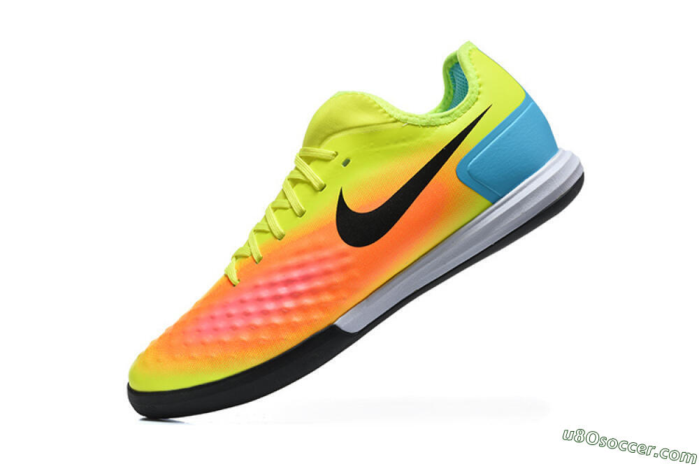 Nike MagistaX Finale 2 IC Indoor & Futsal Soccer Shoes - Yellow/Neon Green/Fiery Orange 8