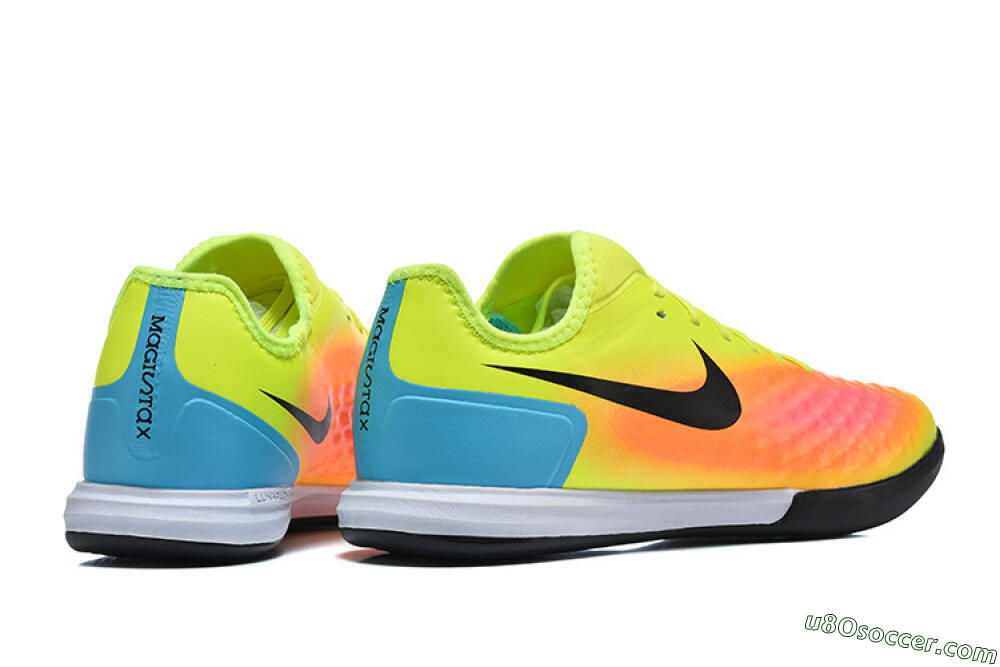 Nike MagistaX Finale 2 IC Indoor & Futsal Soccer Shoes - Yellow/Neon Green/Fiery Orange 9