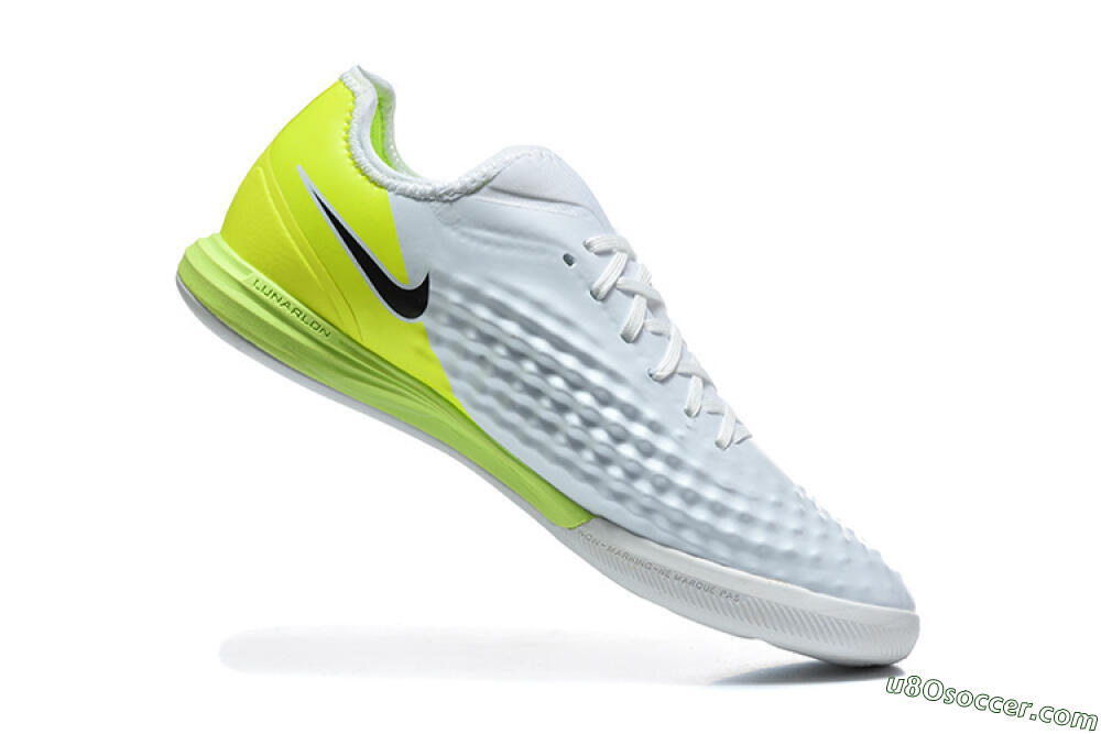 Nike MagistaX Finale 2 IC Indoor & Futsal Soccer Shoes - White/Lime Green/Black 7
