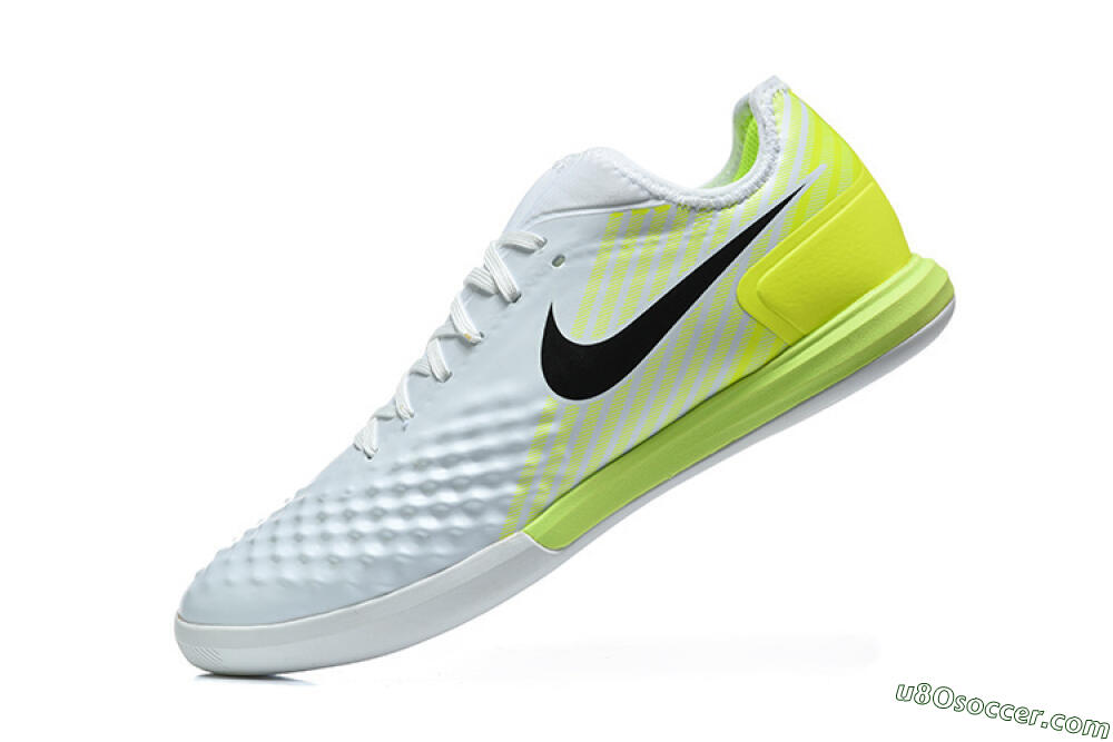 Nike MagistaX Finale 2 IC Indoor & Futsal Soccer Shoes - White/Lime Green/Black 8