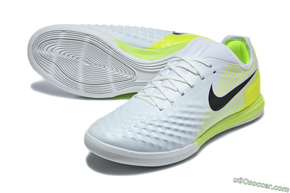 Nike MagistaX Finale 2 IC Indoor & Futsal Soccer Shoes - White/Lime Green/Black 3