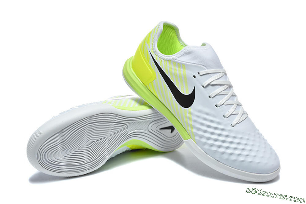 Nike MagistaX Finale 2 IC Indoor & Futsal Soccer Shoes - White/Lime Green/Black 4