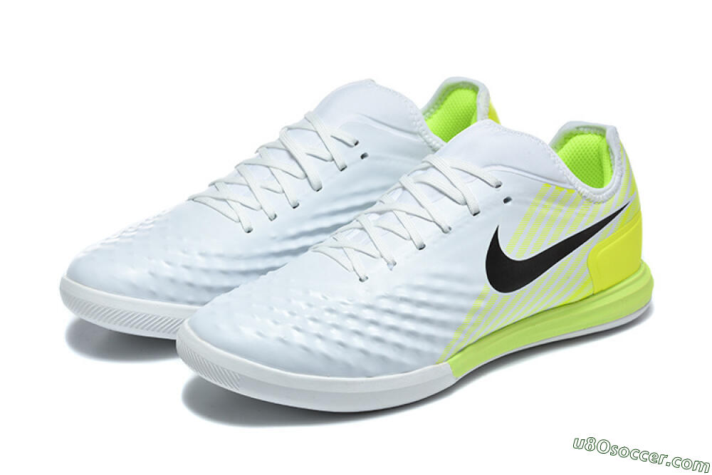 Nike MagistaX Finale 2 IC Indoor & Futsal Soccer Shoes - White/Lime Green/Black 5