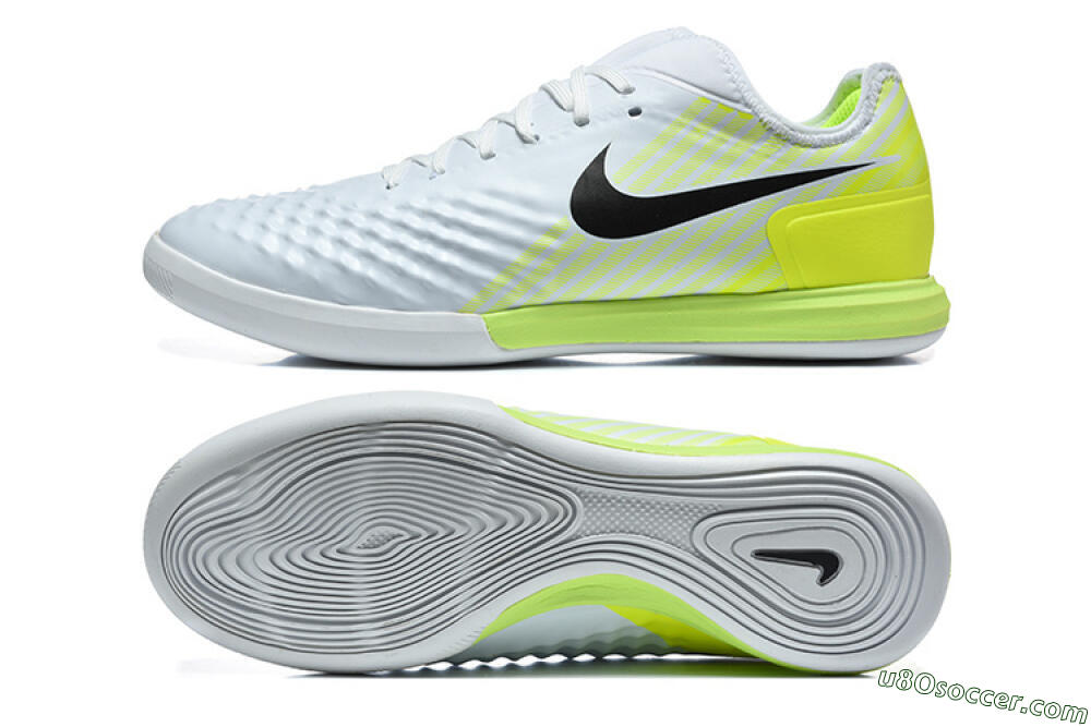 Nike MagistaX Finale 2 IC Indoor & Futsal Soccer Shoes - White/Lime Green/Black 0