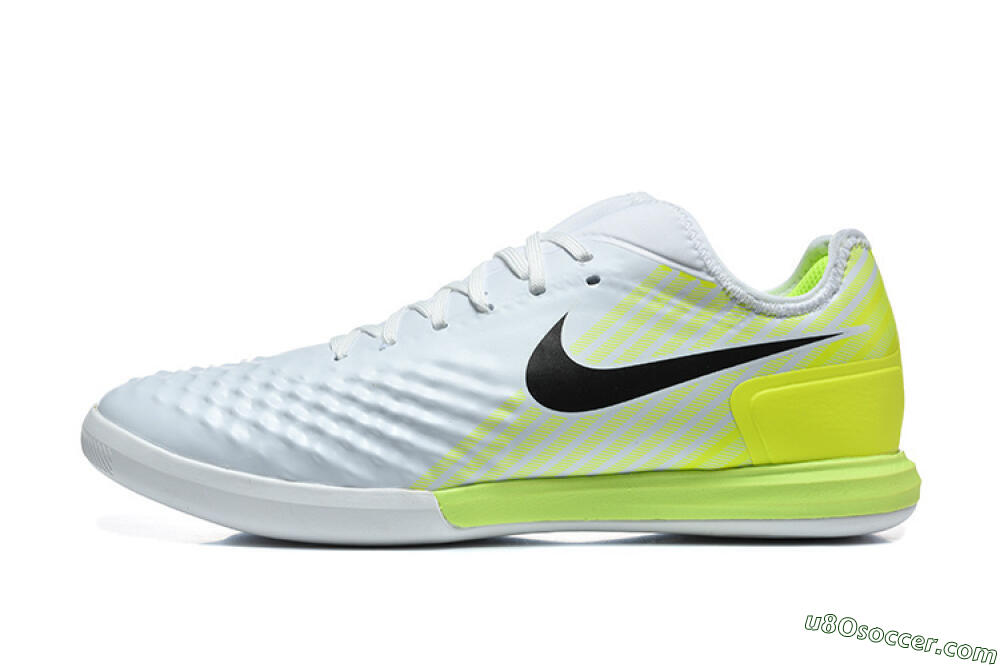 Nike MagistaX Finale 2 IC Indoor & Futsal Soccer Shoes - White/Lime Green/Black 2