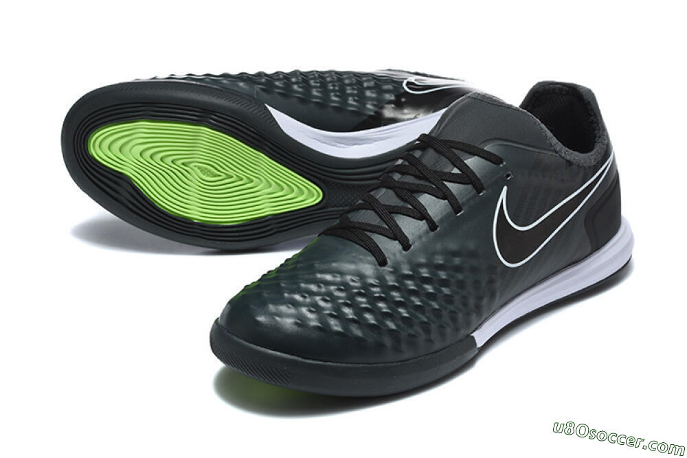 Nike MagistaX Finale 2 IC Indoor & Futsal Soccer Shoes - Black/Vibrant Green/White 3