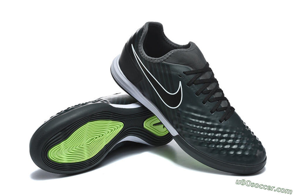 Nike MagistaX Finale 2 IC Indoor & Futsal Soccer Shoes - Black/Vibrant Green/White 4