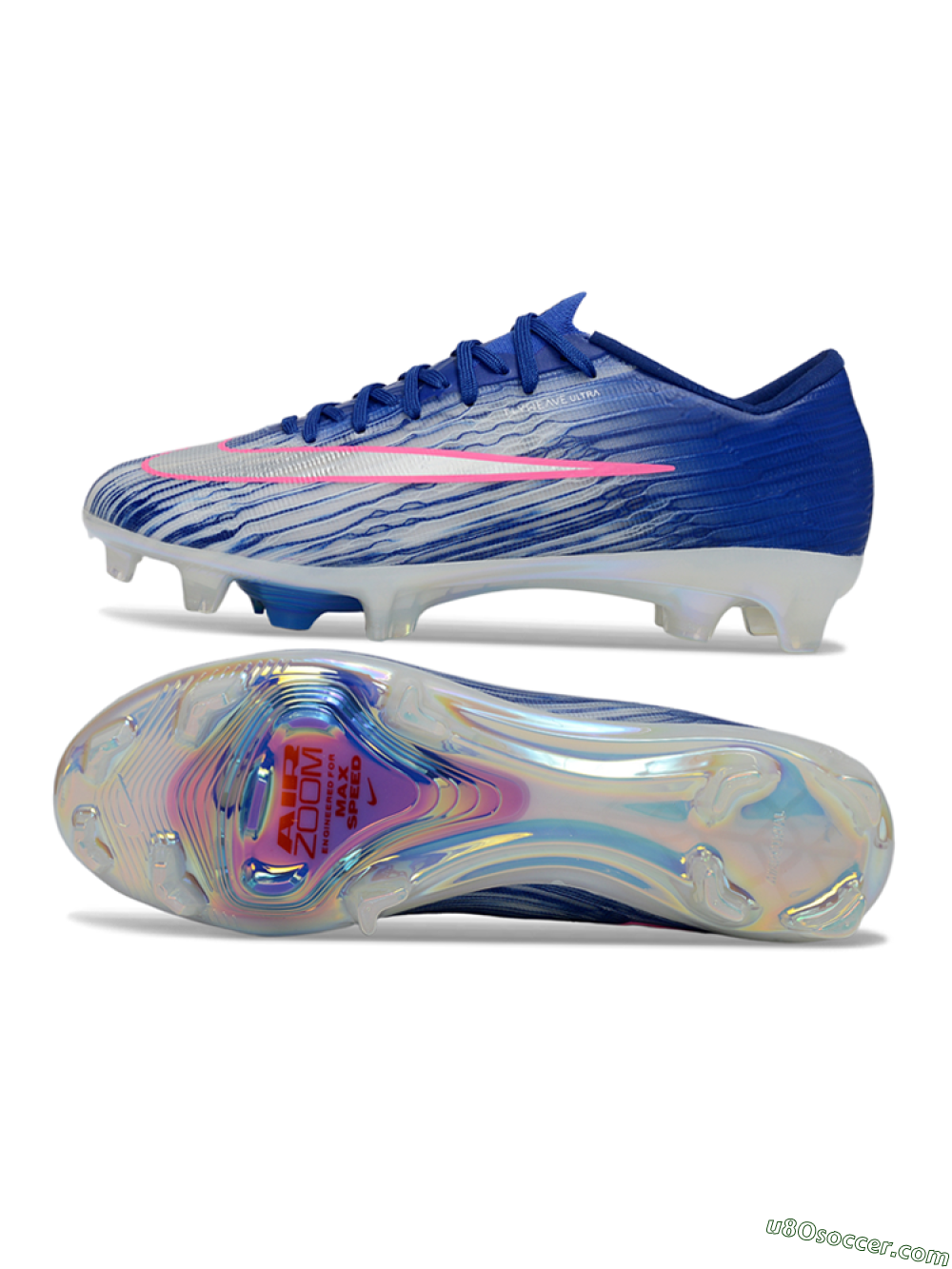 Nike Air Zoom Mercurial Superfly 11 FG Firm Ground Soccer Cleats - Blue/Electric Blue/Neon Pink 0