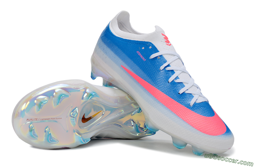 Nike Air Zoom Mercurial Vapor 17 Elite FG Firm Ground Soccer Cleats - Blue/Neon Pink/White 0