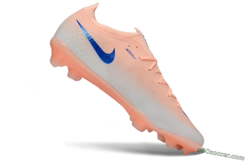 Nike Air Zoom Mercurial Vapor 17 Elite FG Firm Ground Soccer Cleats - Peach/Electric Blue/Soft Coral 4