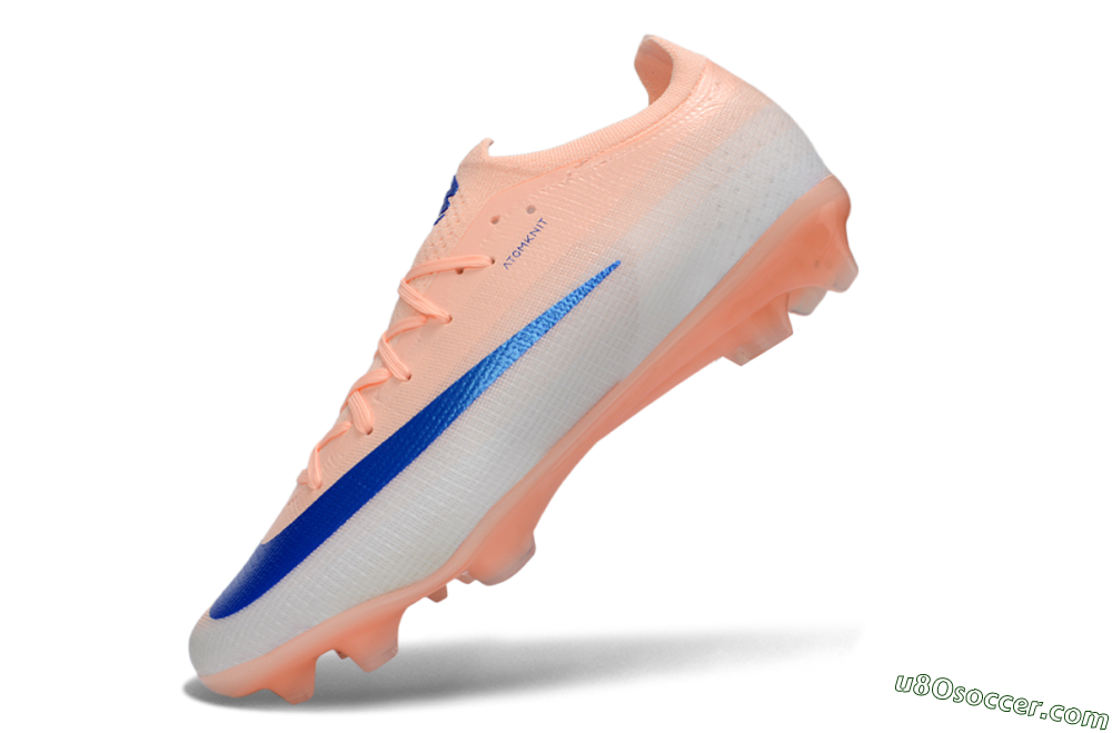 Nike Air Zoom Mercurial Vapor 17 Elite FG Firm Ground Soccer Cleats - Peach/Electric Blue/Soft Coral 5