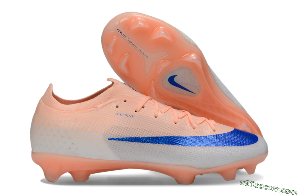 Nike Air Zoom Mercurial Vapor 17 Elite FG Firm Ground Soccer Cleats - Peach/Electric Blue/Soft Coral 1