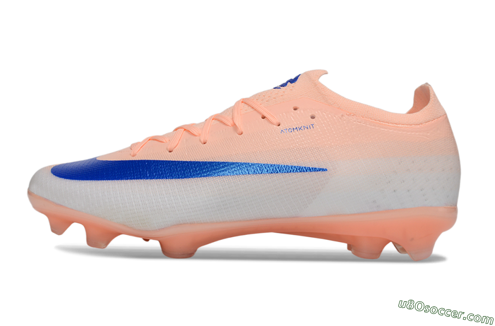 Nike Air Zoom Mercurial Vapor 17 Elite FG Firm Ground Soccer Cleats - Peach/Electric Blue/Soft Coral 2