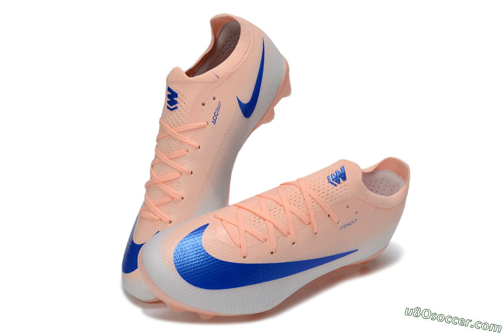 Nike Air Zoom Mercurial Vapor 17 Elite FG Firm Ground Soccer Cleats - Peach/Electric Blue/Soft Coral 3