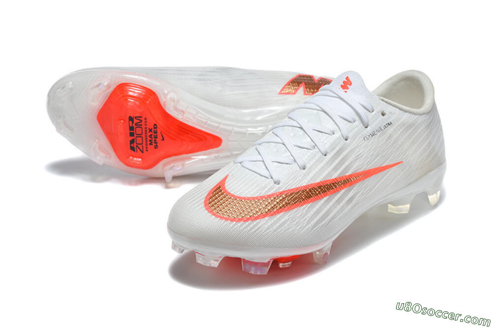 Nike Air Zoom Mercurial Superfly 11 FG Firm Ground Soccer Cleats - White/Bright Red/Crystal Clear 3