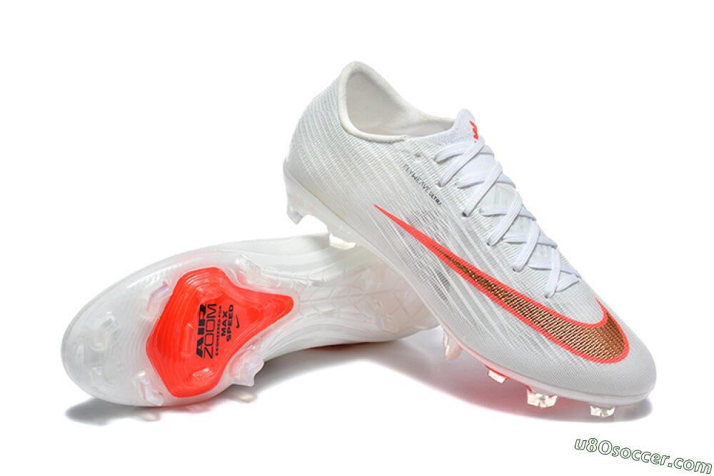 Nike Air Zoom Mercurial Superfly 11 FG Firm Ground Soccer Cleats - White/Bright Red/Crystal Clear 4