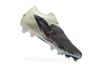 Nike Phantom 6 Elite Low FG Firm Ground Soccer Cleats - Brown/Crimson Red/White