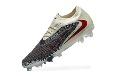 Nike Phantom 6 Elite Low FG Firm Ground Soccer Cleats - Brown/Crimson Red/White