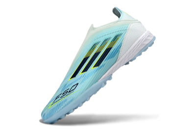 Adidas F50 Elite Laceless TF Artificial Turf Soccer Shoes - Aqua/Sky Blue/Neon Yellow