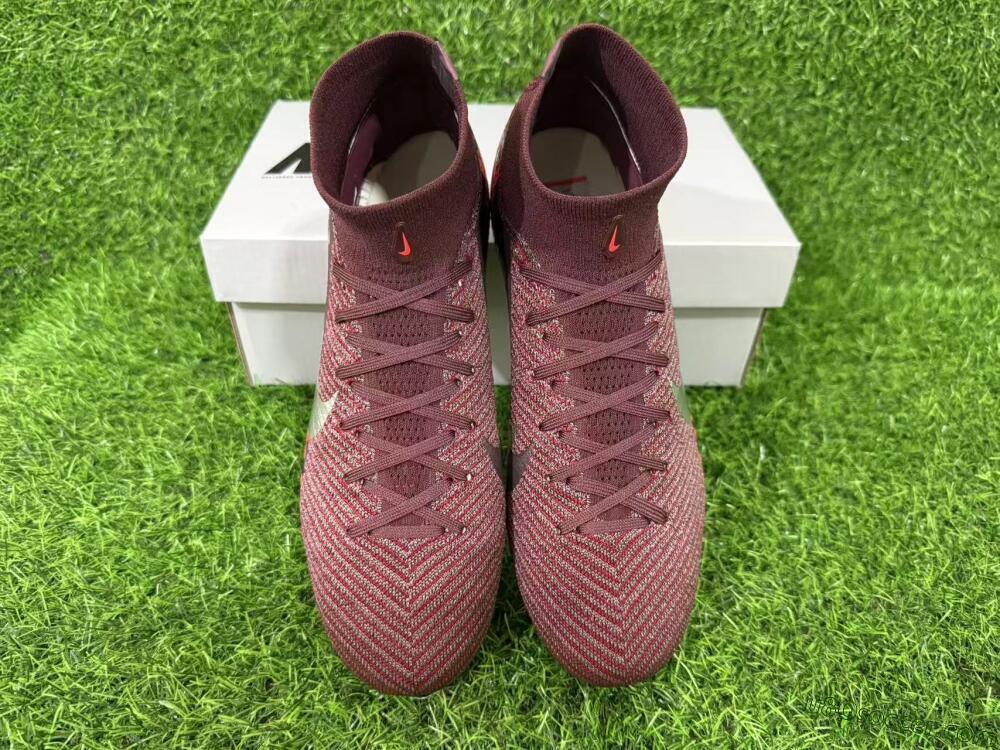 Nike Air Zoom Mercurial Superfly 10 Elite FG Firm Ground Soccer Cleats - Maroon/Scarlet Blaze/Crimson Spice