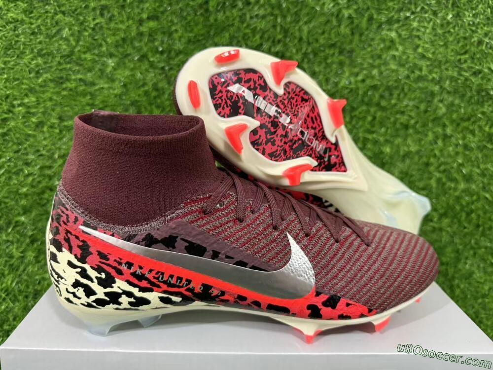 Nike Air Zoom Mercurial Superfly 10 Elite FG Firm Ground Soccer Cleats - Maroon/Scarlet Blaze/Crimson Spice