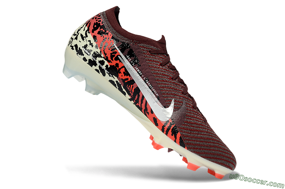 Nike Air Zoom Mercurial Vapor 16 Elite FG Firm Ground Soccer Cleats - Maroon/Fiery Red/Muted Ivory 5