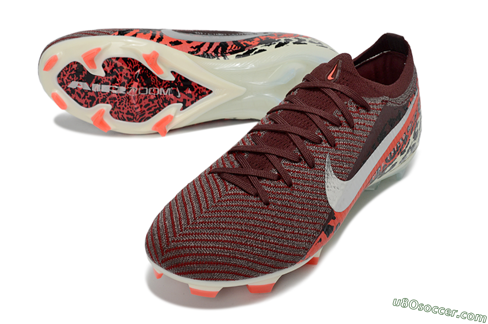 Nike Air Zoom Mercurial Vapor 16 Elite FG Firm Ground Soccer Cleats - Maroon/Fiery Red/Muted Ivory 3