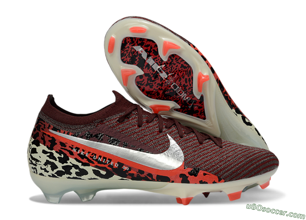 Nike Air Zoom Mercurial Vapor 16 Elite FG Firm Ground Soccer Cleats - Maroon/Fiery Red/Muted Ivory 1