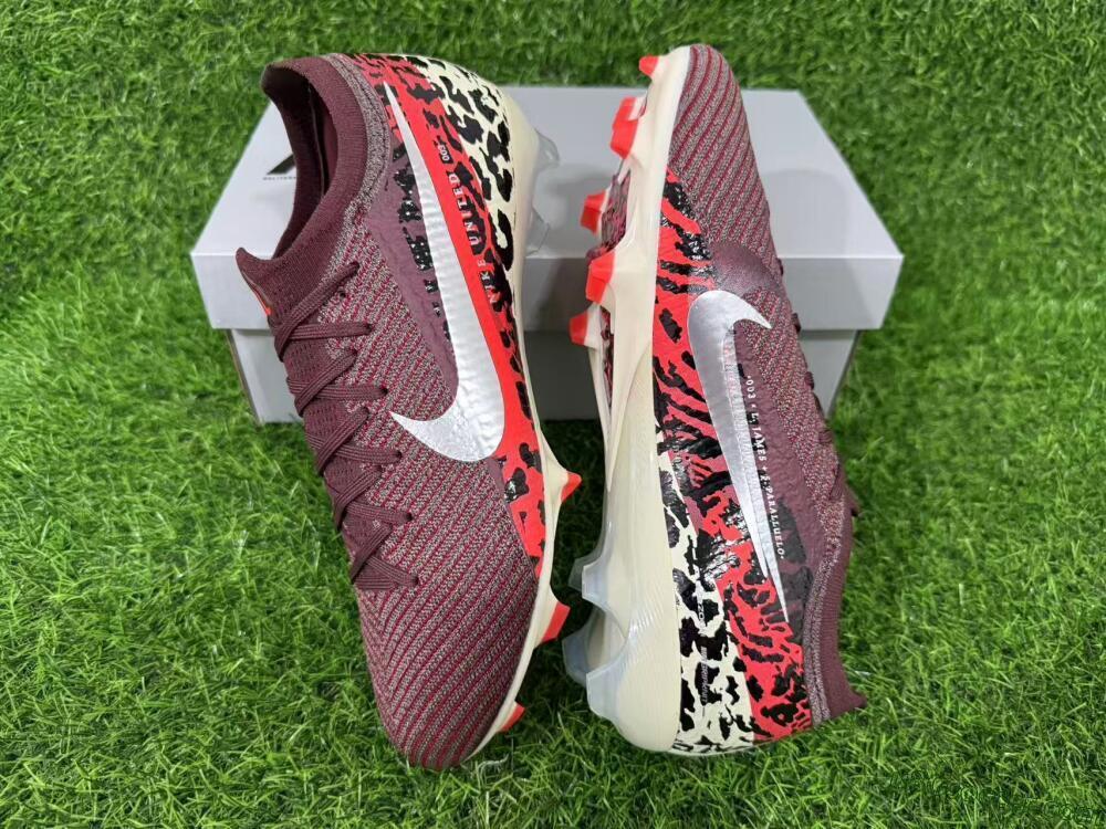 Nike Air Zoom Mercurial Vapor 16 Elite FG Firm Ground Soccer Cleats - Maroon/Fiery Red/Muted Ivory