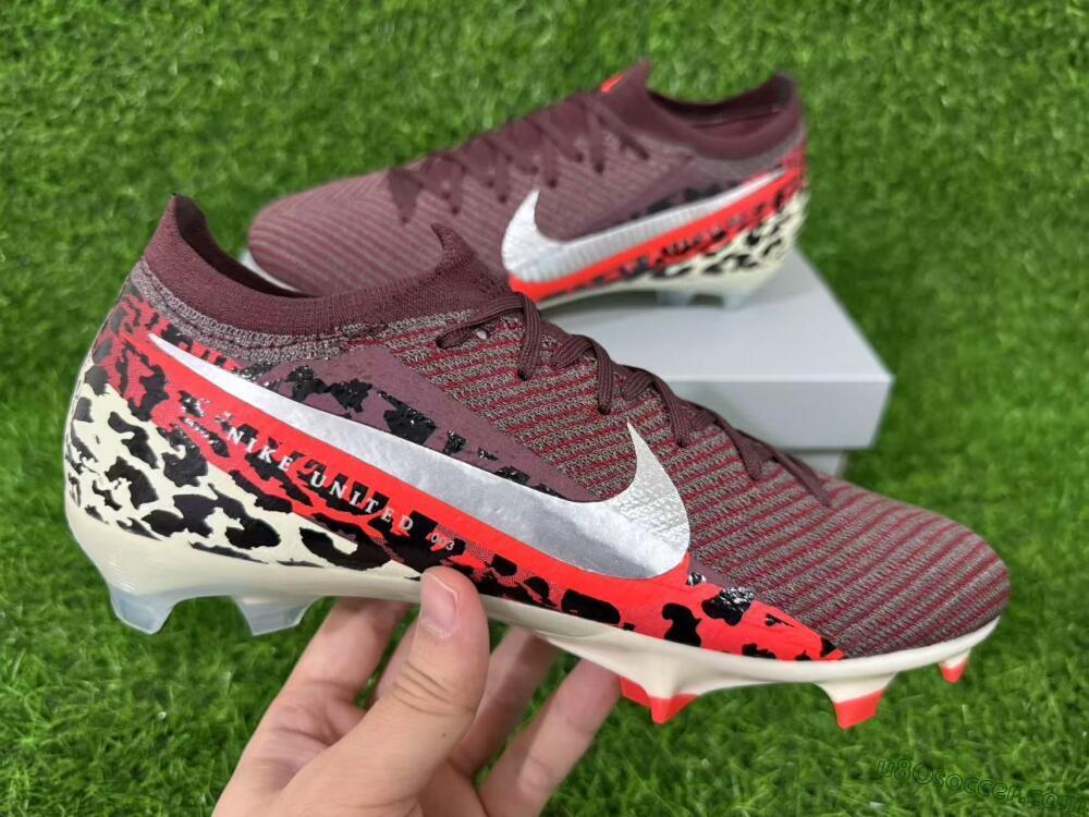 Nike Air Zoom Mercurial Vapor 16 Elite FG Firm Ground Soccer Cleats - Maroon/Fiery Red/Muted Ivory