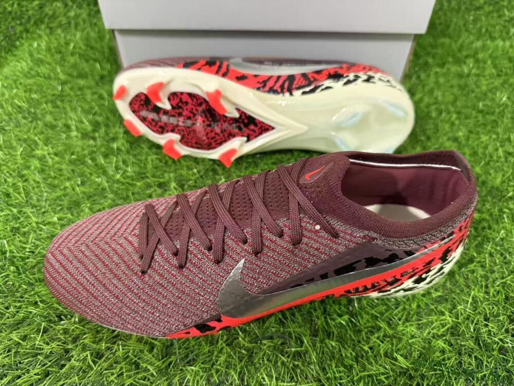 Nike Air Zoom Mercurial Vapor 16 Elite FG Firm Ground Soccer Cleats - Maroon/Fiery Red/Muted Ivory